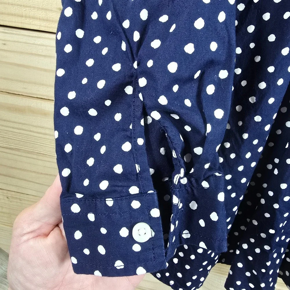 Old Navy Polka Dot Maternity Tunic Women Large Navy Blue‎ Classic Preppy Core - Picture 4 of 11